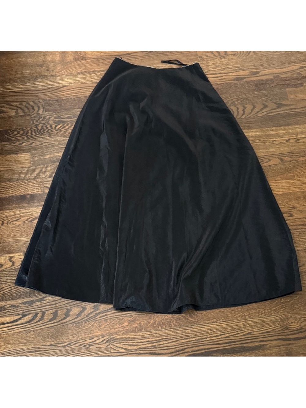 Vintage Ralph by Ralph Lauren Black Maxi Skirt Long Line Beaded Waist - Picture 3 of 16